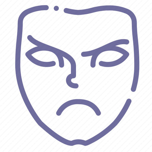 Angry, face, mask icon - Download on Iconfinder