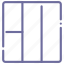 four, grid, layout, stacked 
