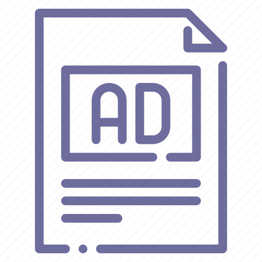 Advertisement, advertising, document, text icon - Download on Iconfinder