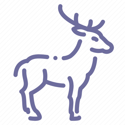 Deer, elk, hoof, horns icon - Download on Iconfinder