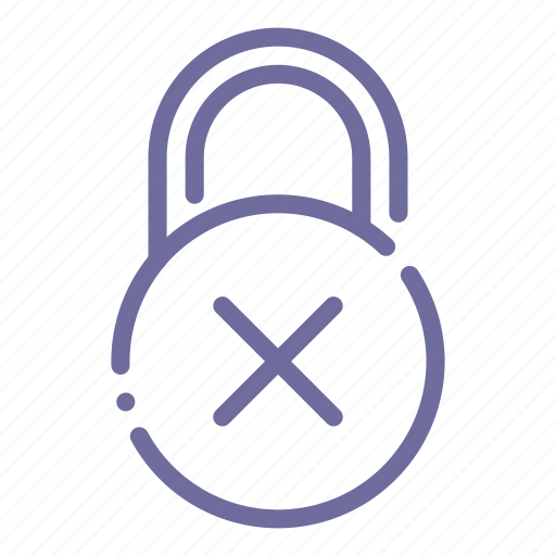 Denied, lock, padlock, security icon - Download on Iconfinder