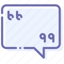 bubble, chat, message, quote