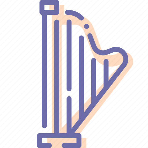 Audio, harp, instrument, music icon - Download on Iconfinder