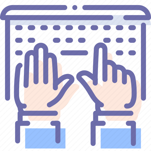Hands, laptop, type, work icon - Download on Iconfinder