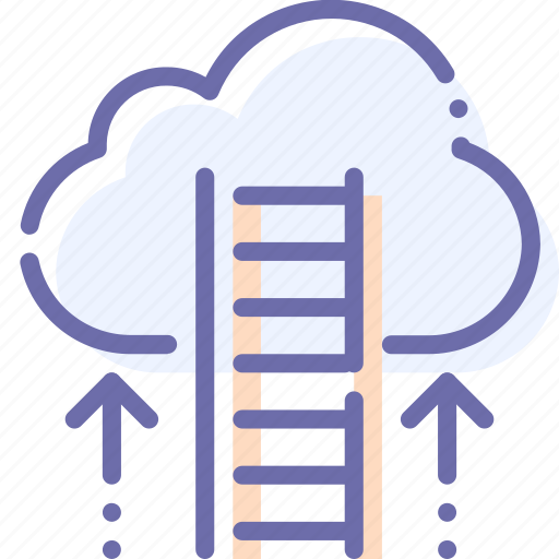 Career, cloud, finance, ladder icon - Download on Iconfinder
