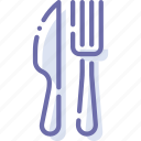 dinner, fork, knife, restaurant