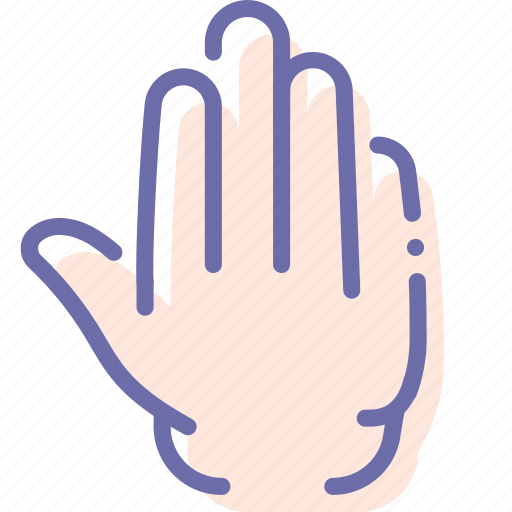 Fingers, five, hand, stop icon - Download on Iconfinder