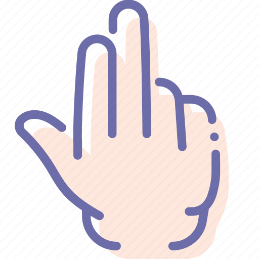 Fingers, hand, palm, three icon - Download on Iconfinder