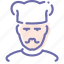 avatar, cook, man, mustache 