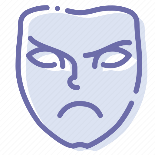 Angry, emotion, face, mask icon - Download on Iconfinder