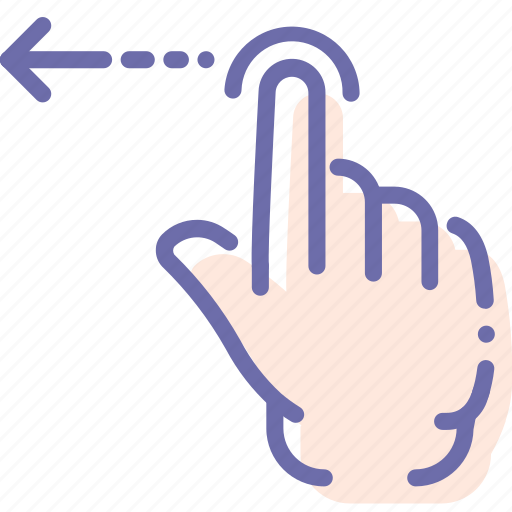 Gesture, hand, left, swipe icon - Download on Iconfinder
