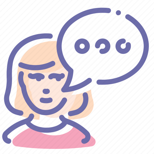 Bubble, chat, girl, message icon - Download on Iconfinder