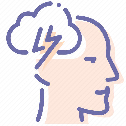 Brain, head, man, storm icon - Download on Iconfinder