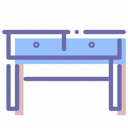 Desk, drawer, furniture, table icon - Download on Iconfinder
