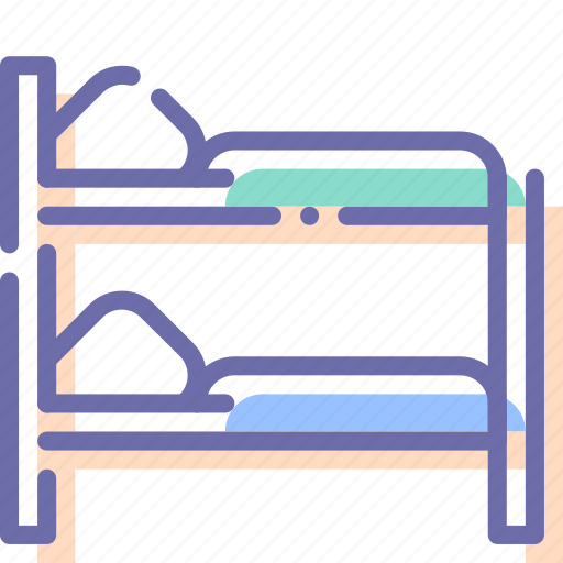Bed, bunk, hostel, sleep icon - Download on Iconfinder