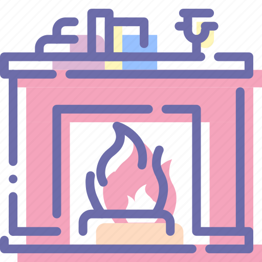 Chimney, cozy, fireplace, interior icon - Download on Iconfinder