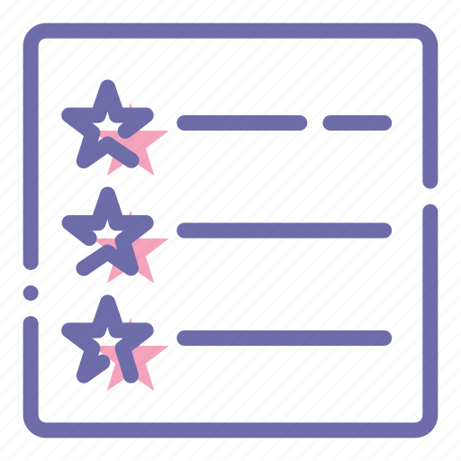 Layout, list, sign, stars icon - Download on Iconfinder