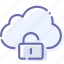cloud, data, lock, private 