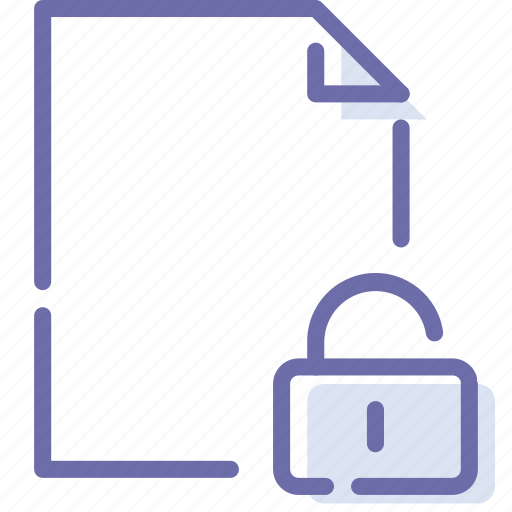 Document, file, lock, private icon - Download on Iconfinder
