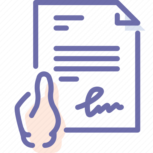 Document, file, hand, signature icon - Download on Iconfinder