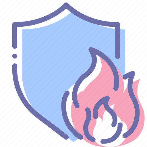 Antivirus, fire, security, shield icon - Download on Iconfinder
