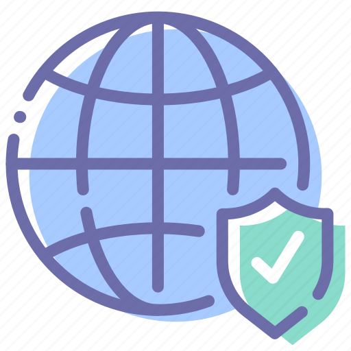 Check, globe, internet, shield icon - Download on Iconfinder