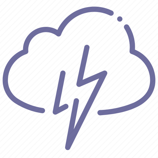Cloud, cloudy, lightning, thunder icon - Download on Iconfinder