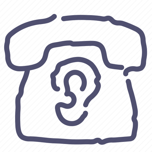 Call, communication, ear, phone, spy icon - Download on Iconfinder