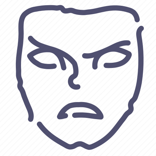 Angry, face, mask icon - Download on Iconfinder
