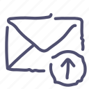 mail, message, receive, upload