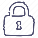 lock, padlock, password, protection