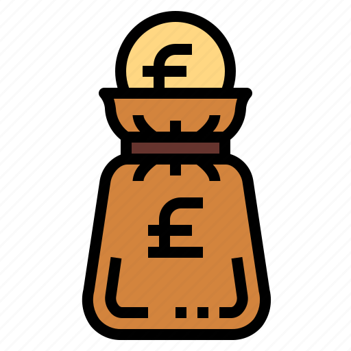 Pound, coin, money, finances, bag icon - Download on Iconfinder