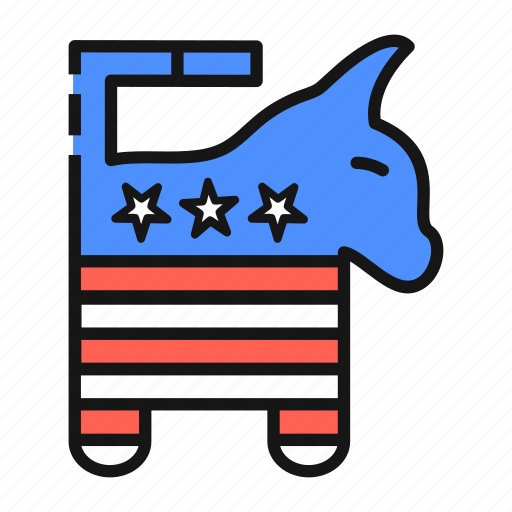 Democratic, democrats, donkey, elections, party, symbol, vote icon - Download on Iconfinder