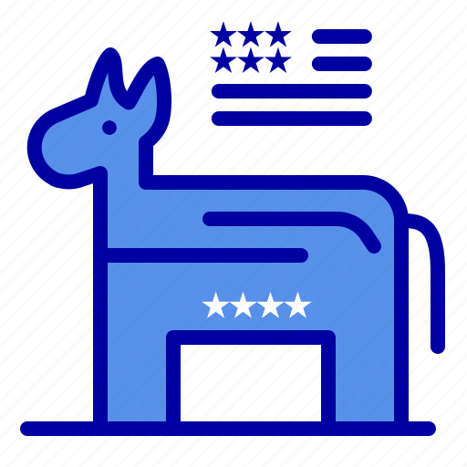 American, donkey, political, symbol icon - Download on Iconfinder