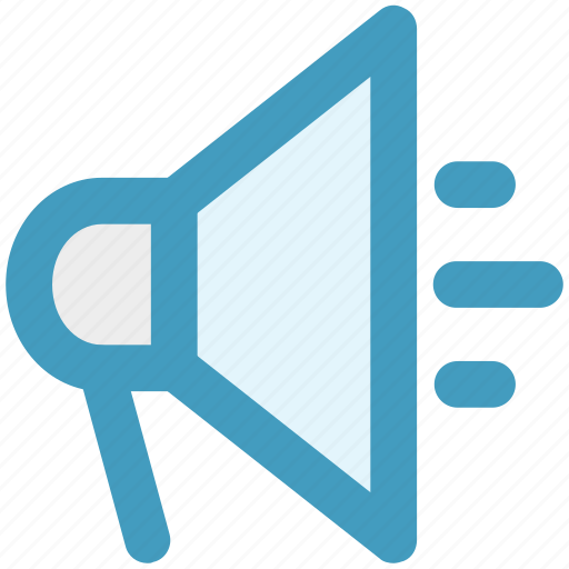 Advertise, loudspeaker, megaphone, promote, round, volume icon - Download on Iconfinder