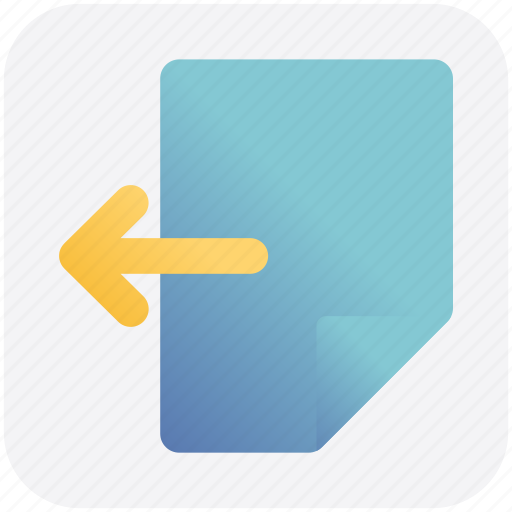 Arrow, document, file, left, page, sheet icon - Download on Iconfinder