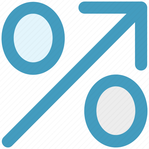 Arrow, discount, percentage, percentage sign, percentage up arrow, up icon - Download on Iconfinder