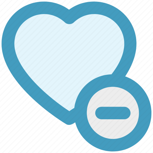 Favorite, heart, like, love, minus, romantic icon - Download on Iconfinder