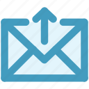 arrow, email, envelope, letter, mail, message, up