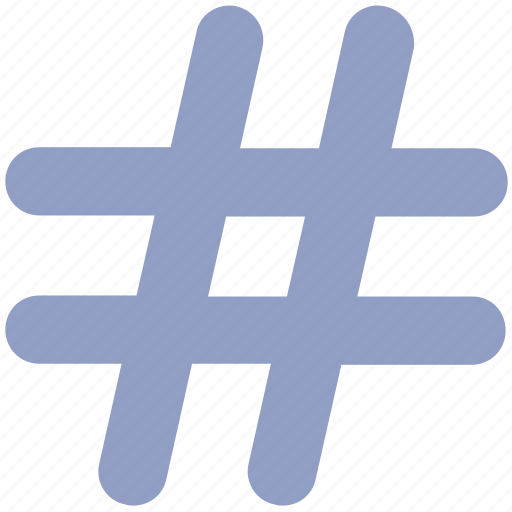 Tag hash, numerical, tag, hash tag, hashtag, number icon - Download on Iconfinder