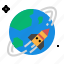 earth, orbit, rocket 