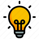 idea, bulb, creative, lamp