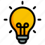 idea, bulb, creative, lamp 