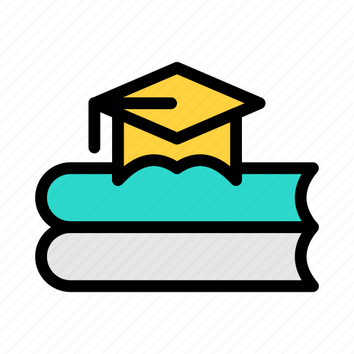 Book, degree, hat, education, school icon - Download on Iconfinder
