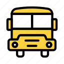 bus, vehicle, travel, school, students