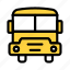 bus, vehicle, travel, school, students 