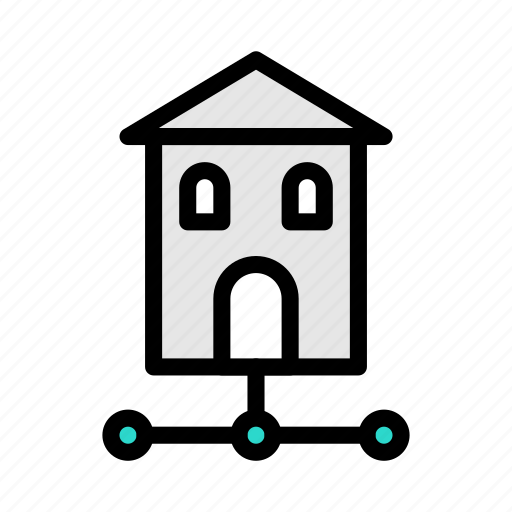 House, home, building, network, connection icon - Download on Iconfinder