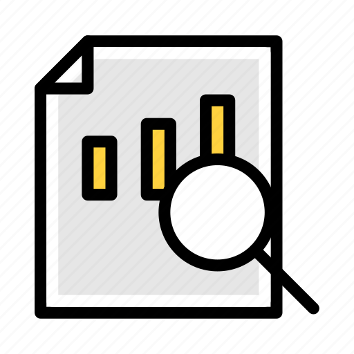 Search, graph, file, chart, magnifier icon - Download on Iconfinder