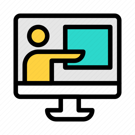 Teaching, online, tutorial, elearning, lecture icon - Download on Iconfinder