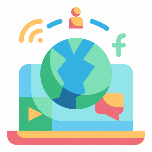 Communication, labtop, media, network, world icon - Download on Iconfinder